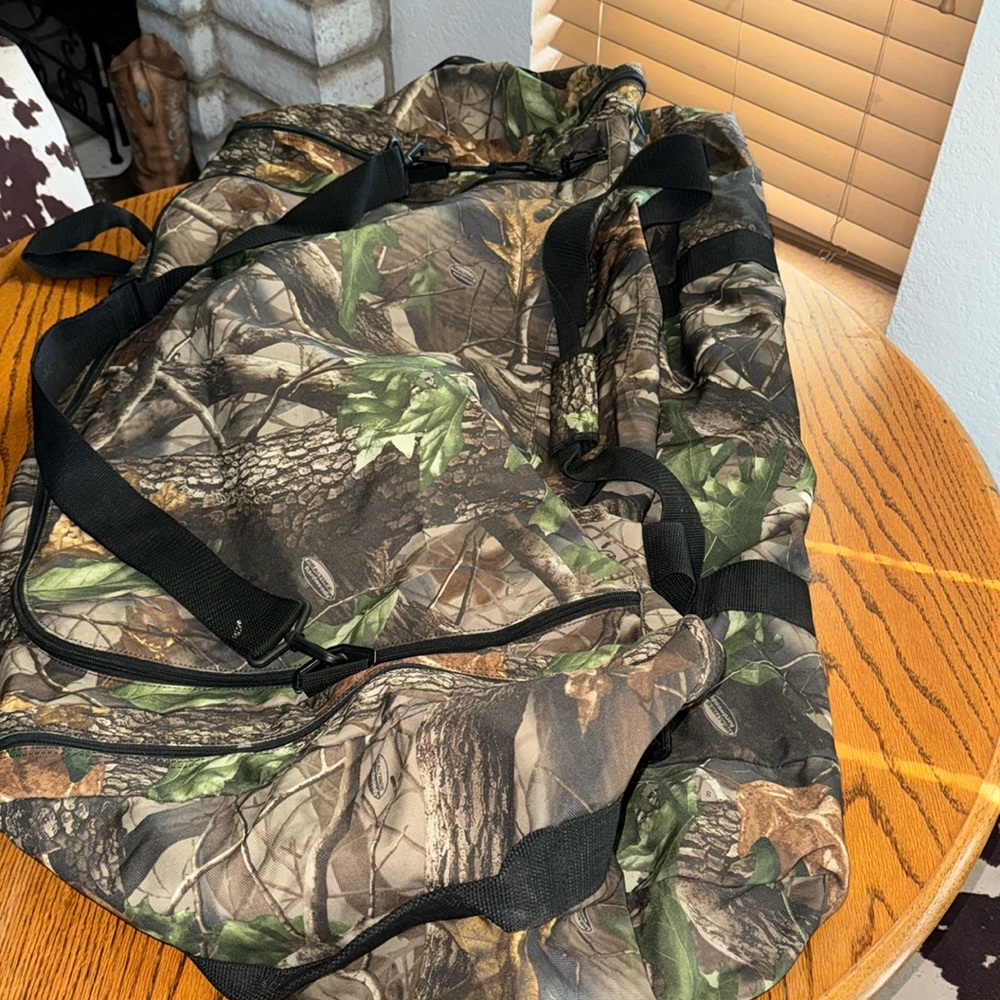 Camo duffle bag